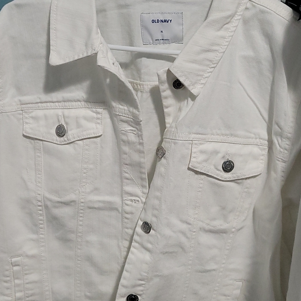 Old Navy white jean jacket
